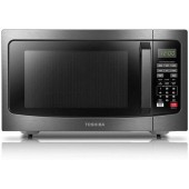 Toshiba EM131A5C-BS Microwave Oven with Smart Sensor Easy Clean Interior, ECO Mode and Sound On-Off, 1.2 Cu. ft, Black Stainless Steel